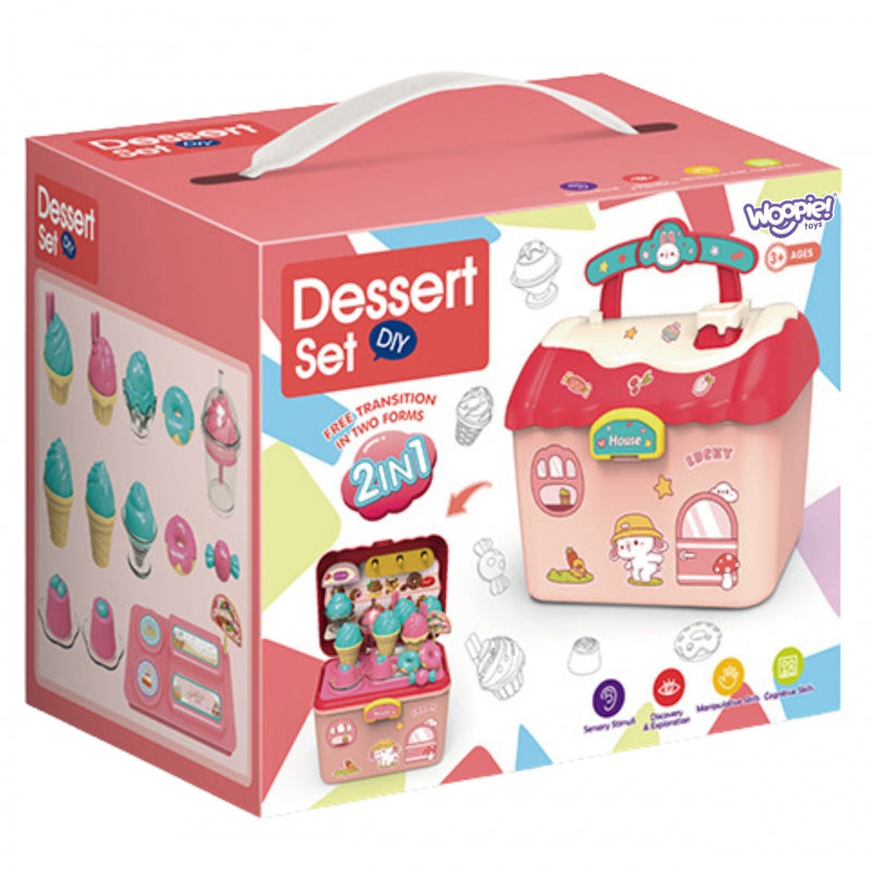 WOOPIE Speelgoed IJssalon 2-in-1 Koffer 16 stuks