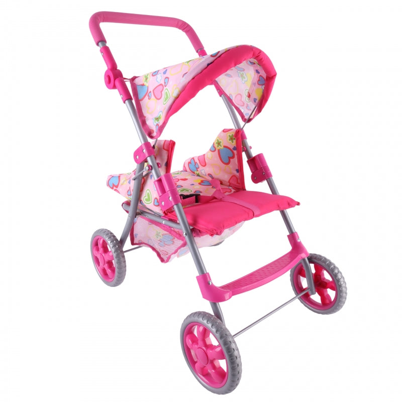 WOOPIE Kinderwagen Poppenwagen Hartjes Gekleurd