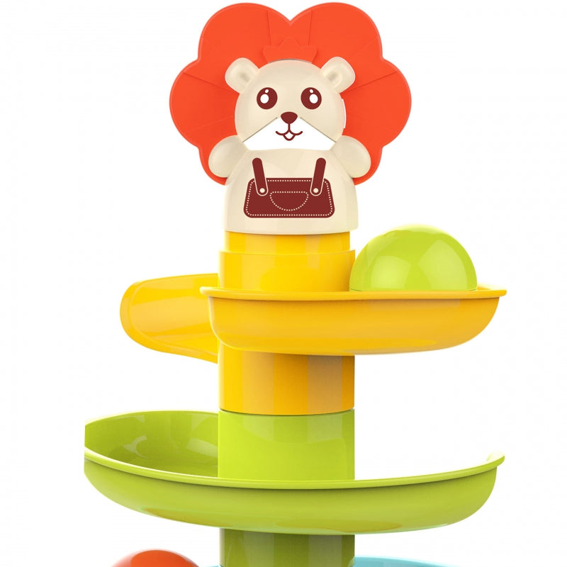 WOOPIE Spiraalbaan voor Baby met 6 ballen - Thema leeuw
