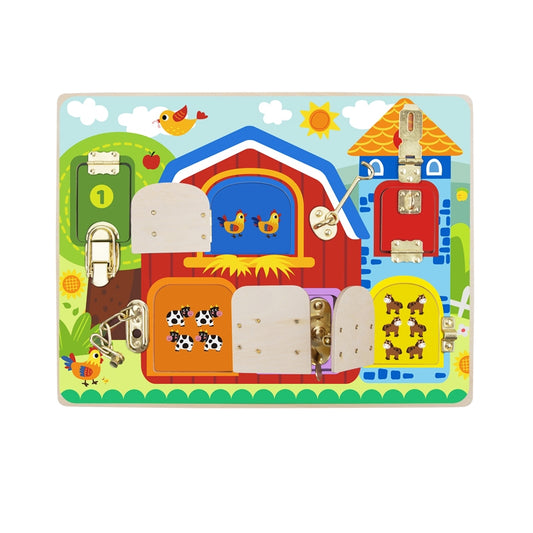 TOOKY TOY Houten Speelbordkastelen Foto's Boerderij
