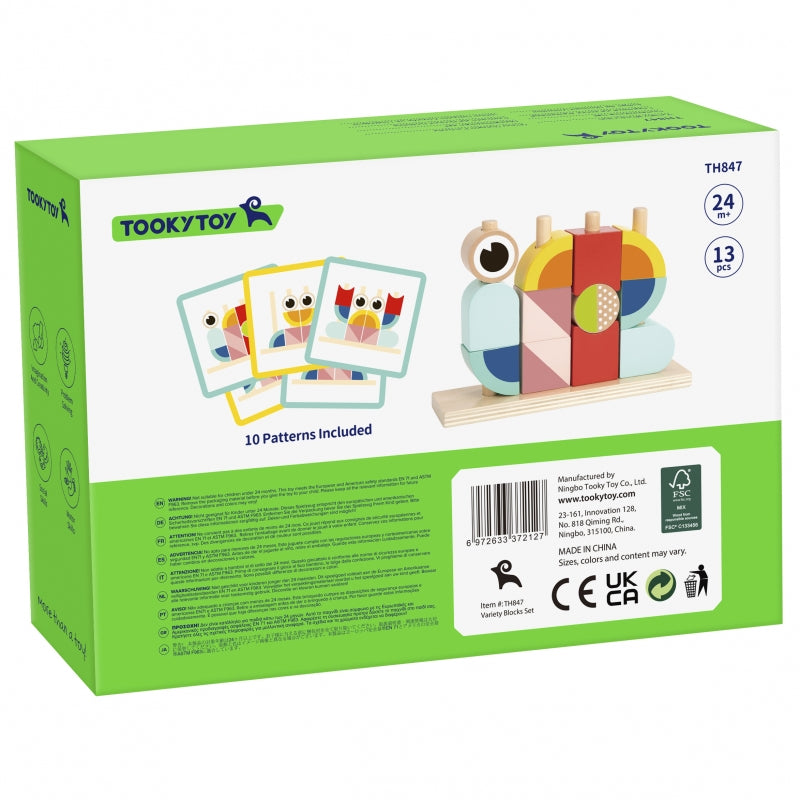 TOOKY TOY Creatieve houten 3D-ruimteblokken krab