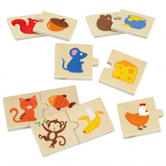 VIGA Houten Puzzel Voer het Dier – Wat Eten Dieren?