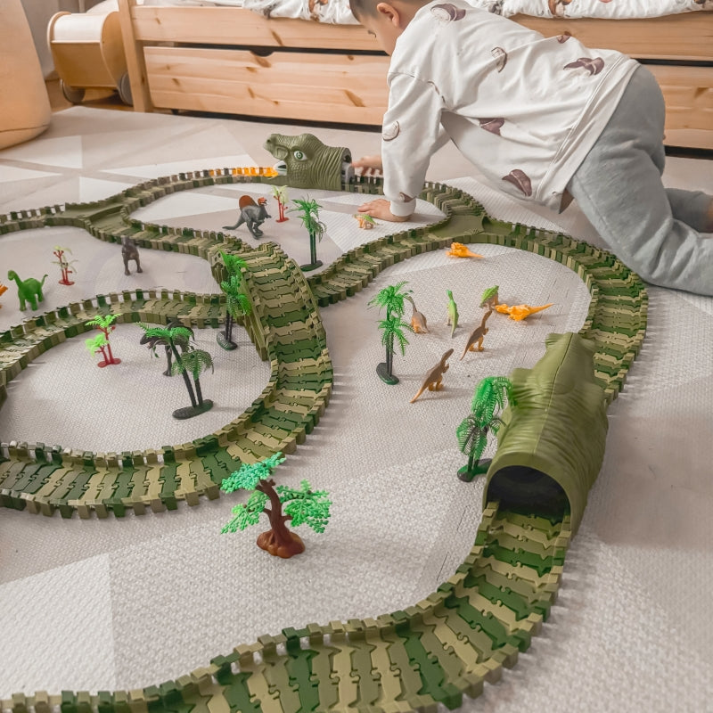 WOOPIE XXL Speelgoed Auto racebaan Dinosaurussen 240 stuks