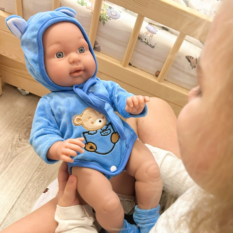 WOOPIE Babypop in Teddybeerpakje 46 cm