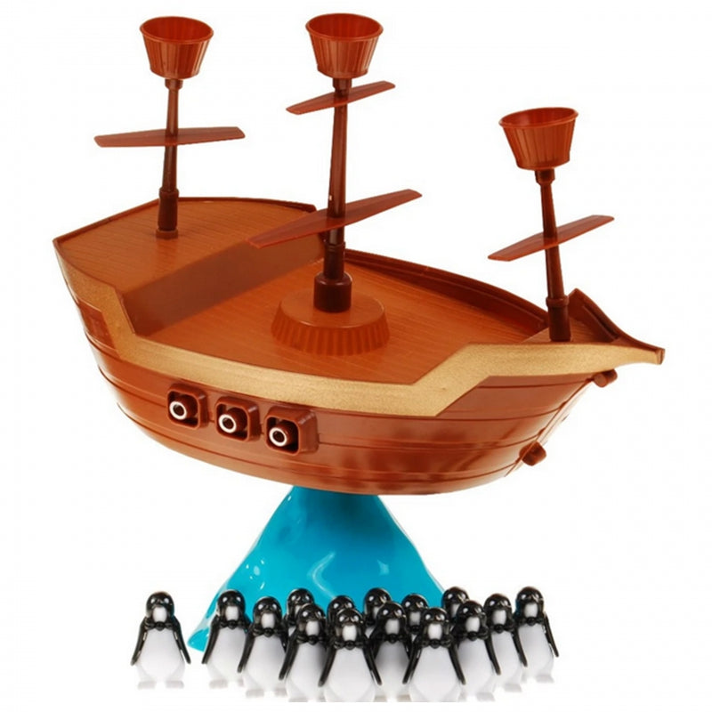 WOOPIE Piratenschip van Pinguïns spel - Balanceer de pinguïns op de Piratenschip