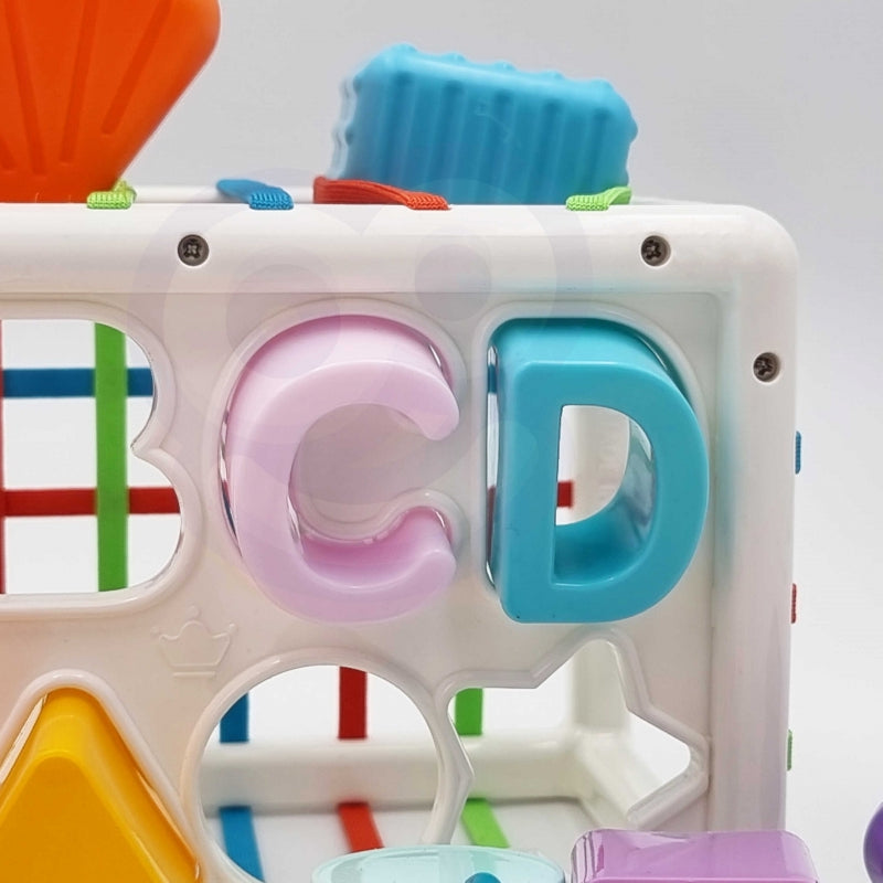 WOOPIE Motoriek speelgoed Sorteerdoos voor Baby's – Gekleurde Vormen Alfabet – 15 stuks