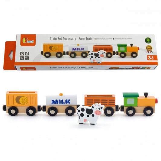 VIGA landbouwtrein + accessoires voor de trein