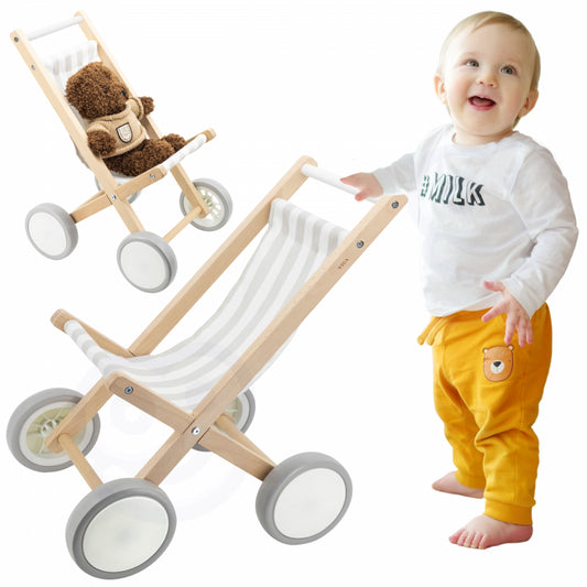VIGA Houten Poppenwagen - Poppen tot 38CM