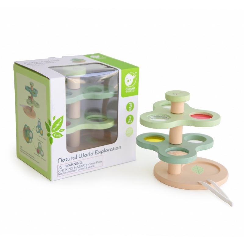 CLASSIC WORLD Microscoop 2-in-1 vergrootglas voor kinderen die de natuurlijke wereld verkennen