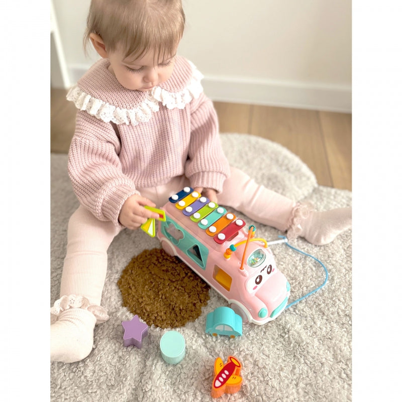 WOOPIE Sorteer auto voor baby's en Peuters met muziek Roze