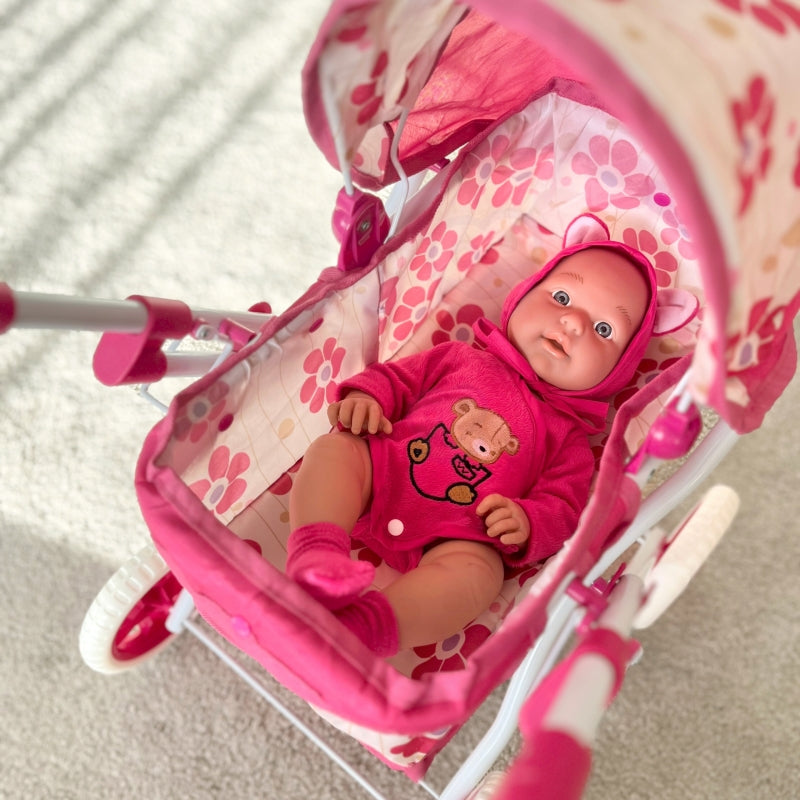 WOOPIE Poppenwagen Diepe Verstelbare Handgreep