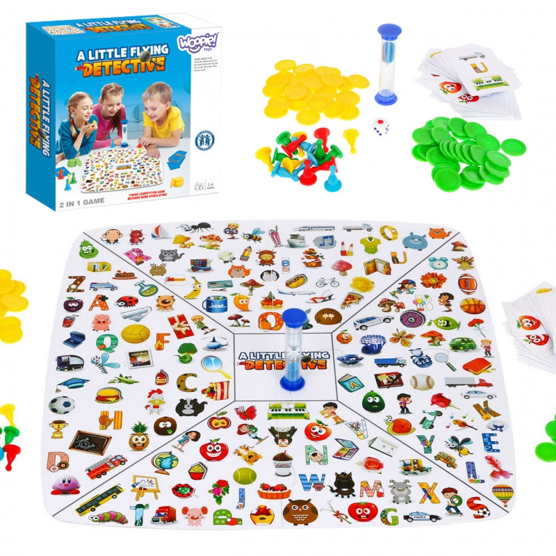 WOOPIE Kleine Detective + Mens Erger Je Niet Bordspel