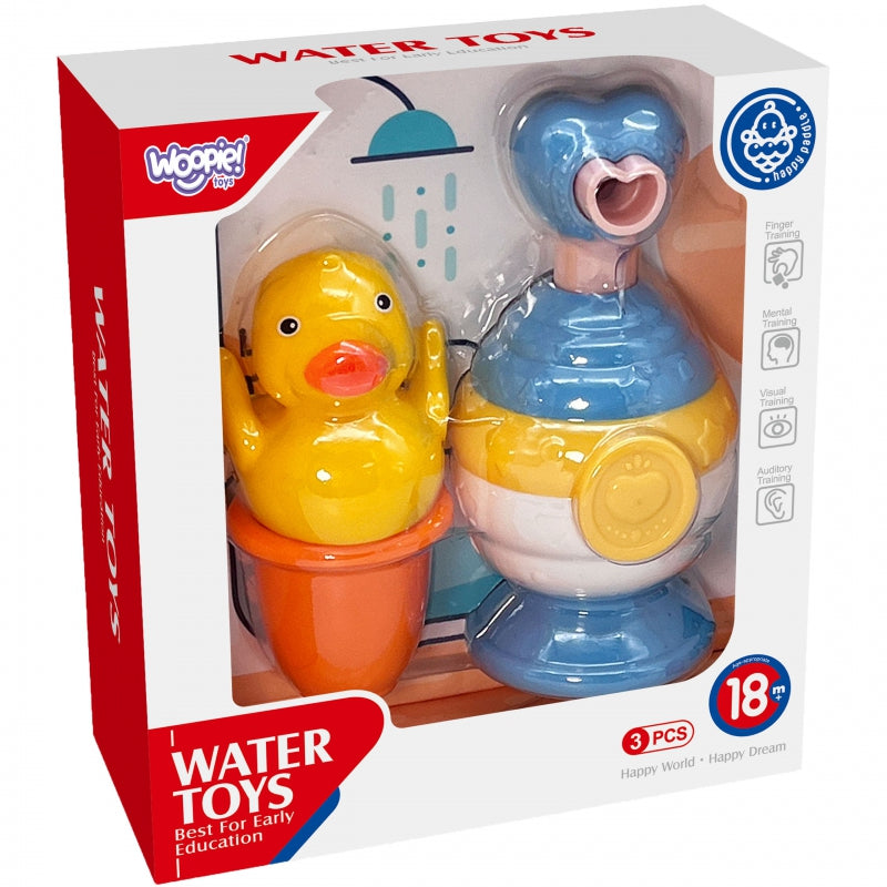 WOOPIE Badspeelgoed Set – Bekertje + Eendje + Zeepdispenser