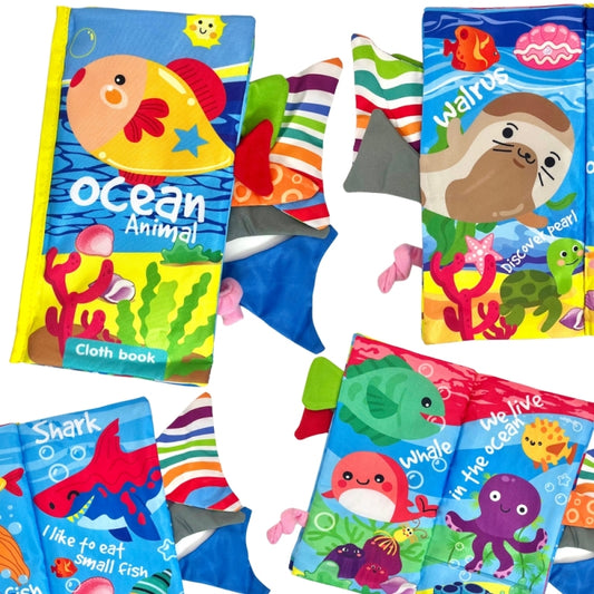 WOOPIE BABY Stoffen Boek met Staartjes van Zeedieren, Met Geluidsfunctie (Engelstalig)