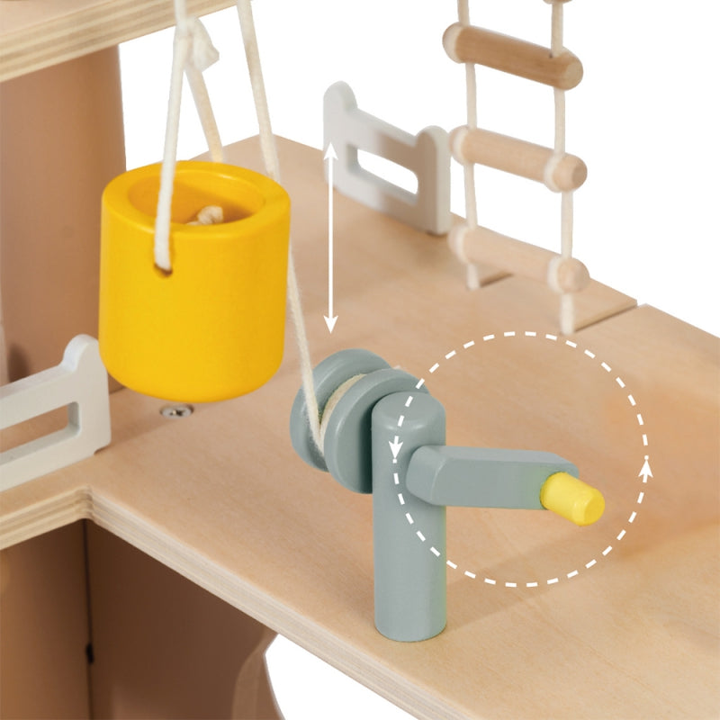 CLASSIC WORLD Houten speelgoed boomhut voor poppen - 31 stuks