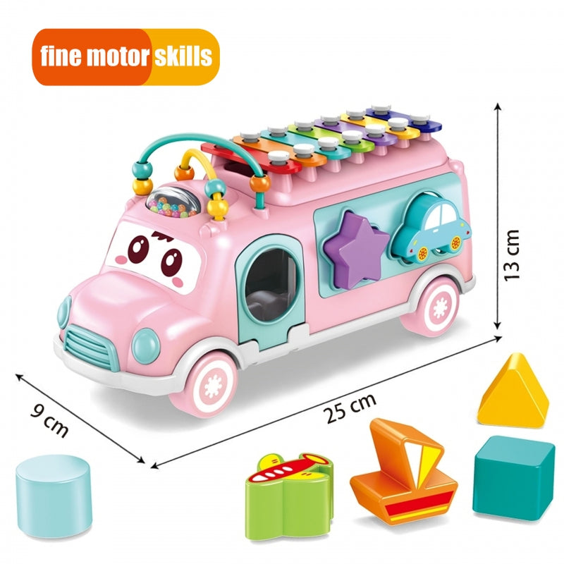 WOOPIE Sorteer auto voor baby's en Peuters met muziek Roze