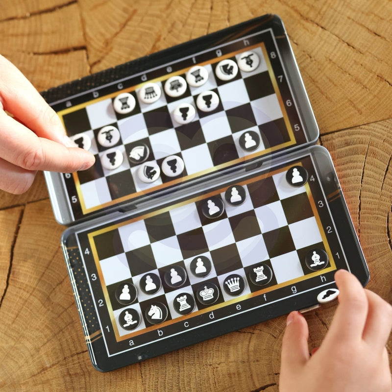 WOOPIE IQ Magnetisch Schaak- en Damspel 2-in-1 Reisbordspel
