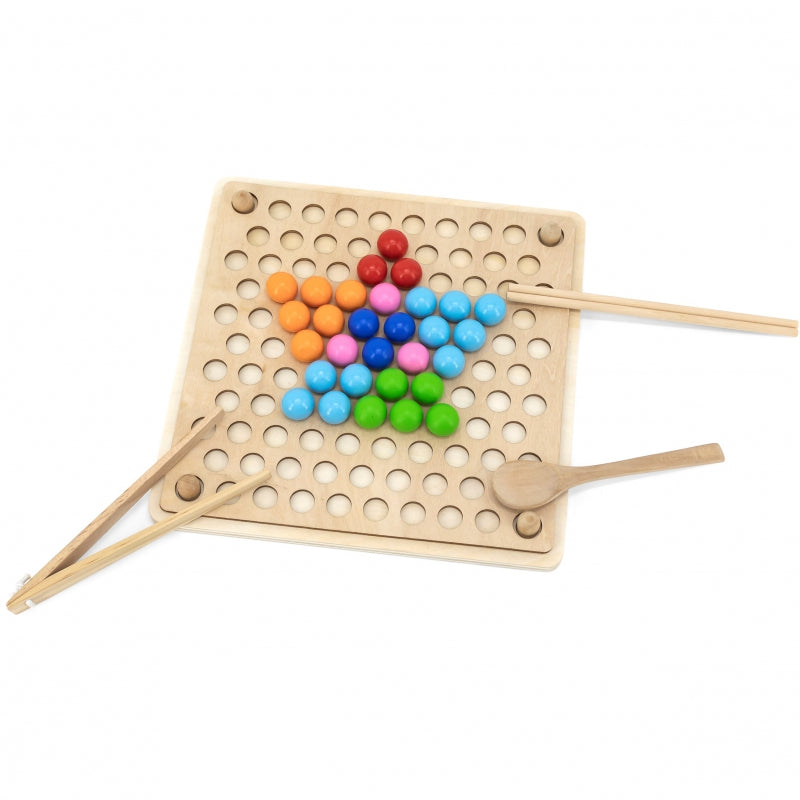 VIGA Houten Kralenspel "Pak en Match", Montessori Puzzel
