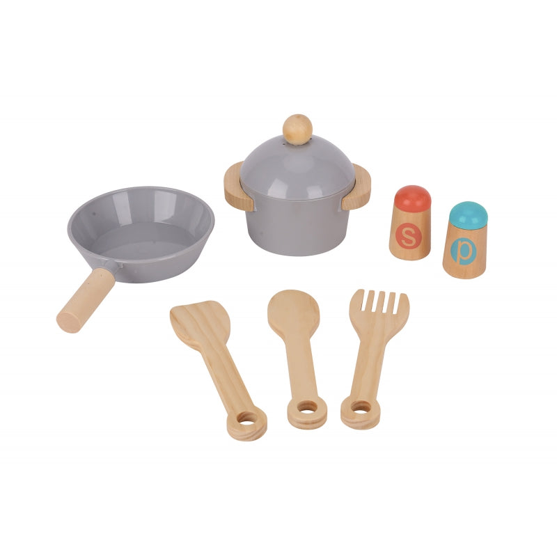 TOOKY TOY Grote Houten Speelgoed Keuken voor Kinderen - 10 stuks FSC