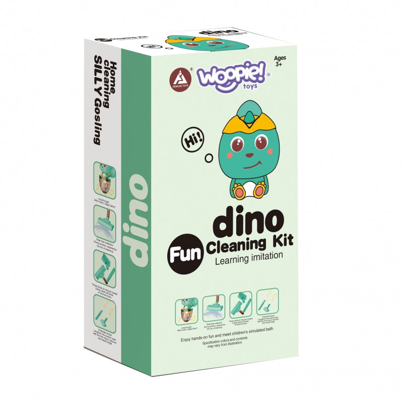 WOOPIE Interactieve speelgoed Stofzuiger - Thema Dino - Inclusief Zuigfunctie, Licht en Geluid