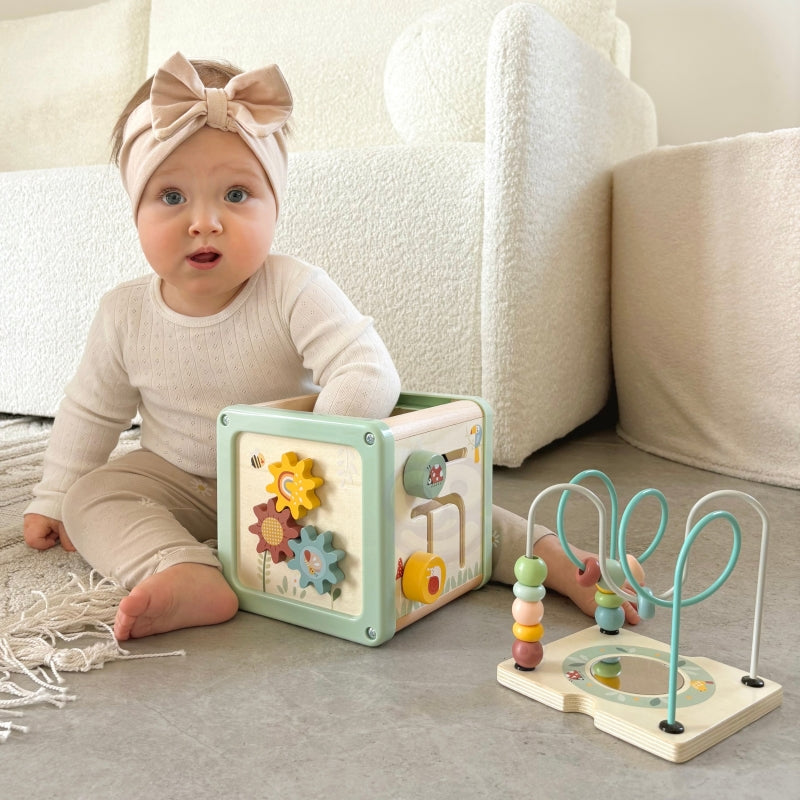 WOOPIE Houten Activiteitenkubus + Multifunctionele Educatieve Sorteerder