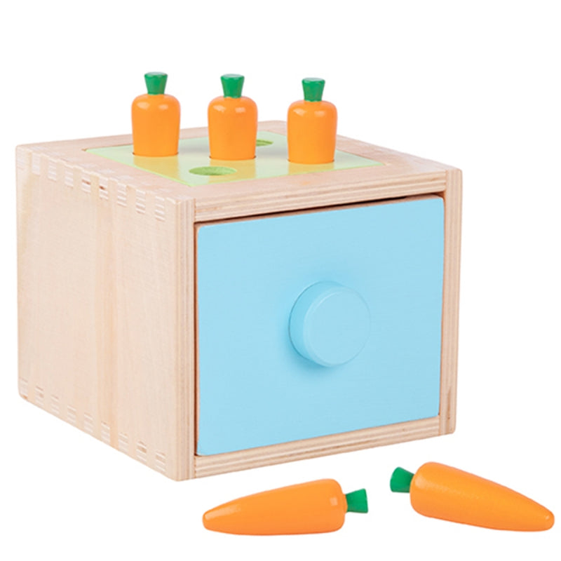 WOOPIE GREEN Houten Wortel 4-in-1 sorteerspel - Educatieve Lade - Montessori speelgoed -FSC