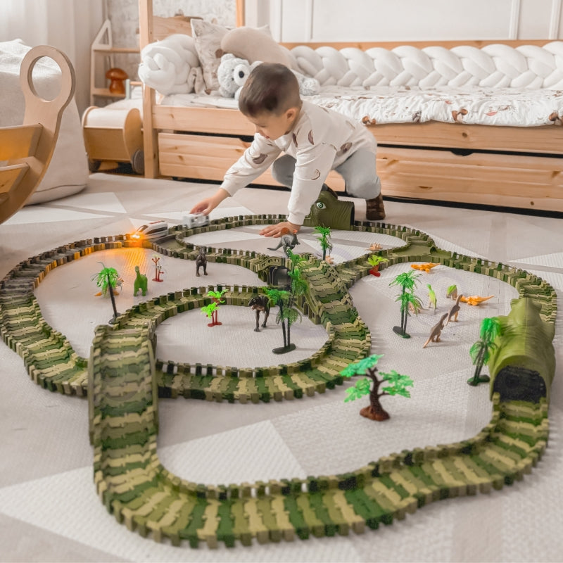 WOOPIE XXL Speelgoed Auto racebaan Dinosaurussen 240 stuks