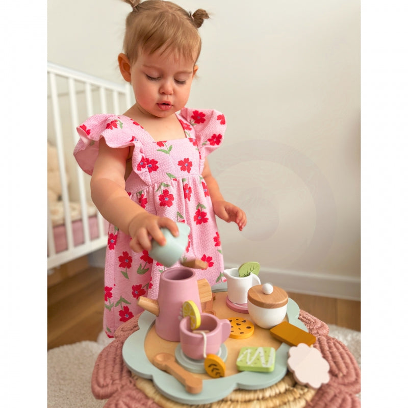 TOOKY TOY Houten Speelgoed Theeset