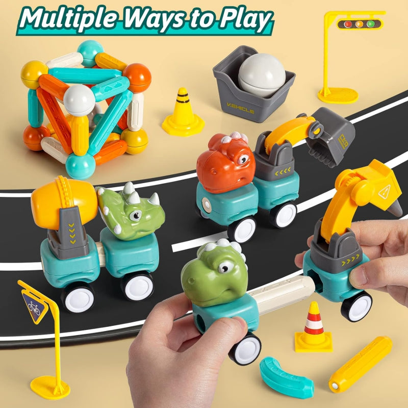 WOOPIE Magnetische Bouwblokken 84 stuks – Dinosaurus Constructieset