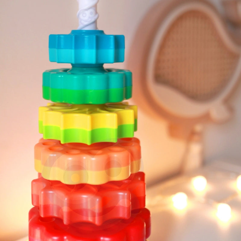 WOOPIE BABY Educatieve Piramide Draaiende Toren - Baby speelgoed