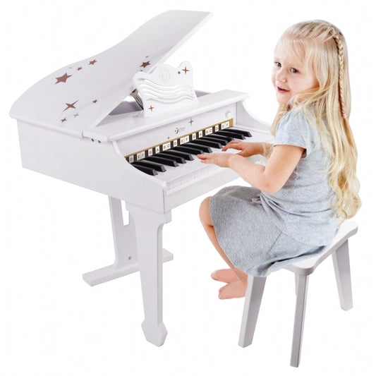 CLASSIC WORLD Grote piano voor kinderen met stoel en leerboek