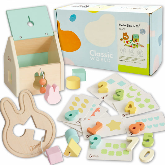 CLASSIC WORLD Pastel Baby Set Box - Eerste Speelgoed voor Leren van 12 tot 18 maanden