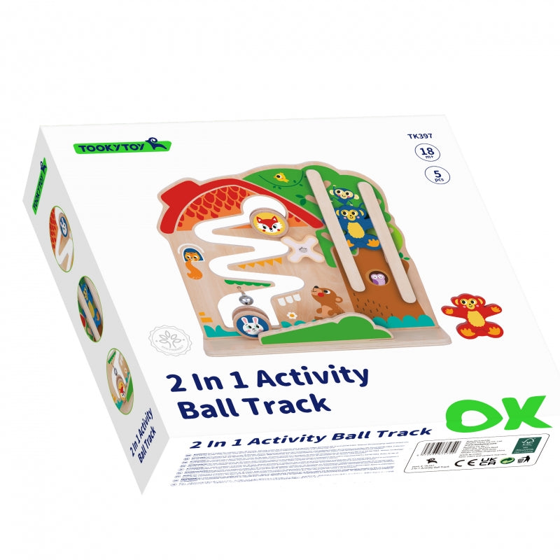 TOOKY TOY Houten Montessori activiteitenbord met doolhof