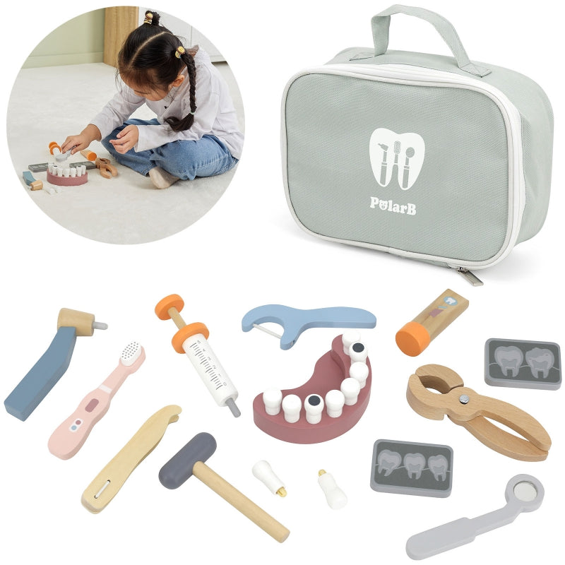 VIGA PolarB Houten Tandarts Set met Tas