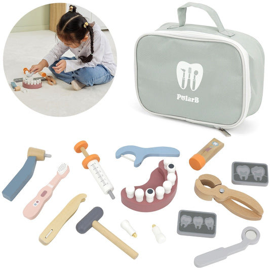 VIGA PolarB Houten Tandarts Set met Tas