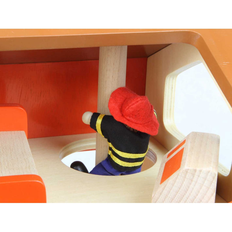 MASTERKIDZ Houten Mini Brandweerkazerne Speel Set