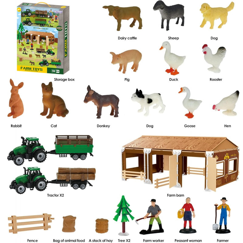 WOOPIE Speelgoed Kleine Boer XL Set met Boerderijfiguren