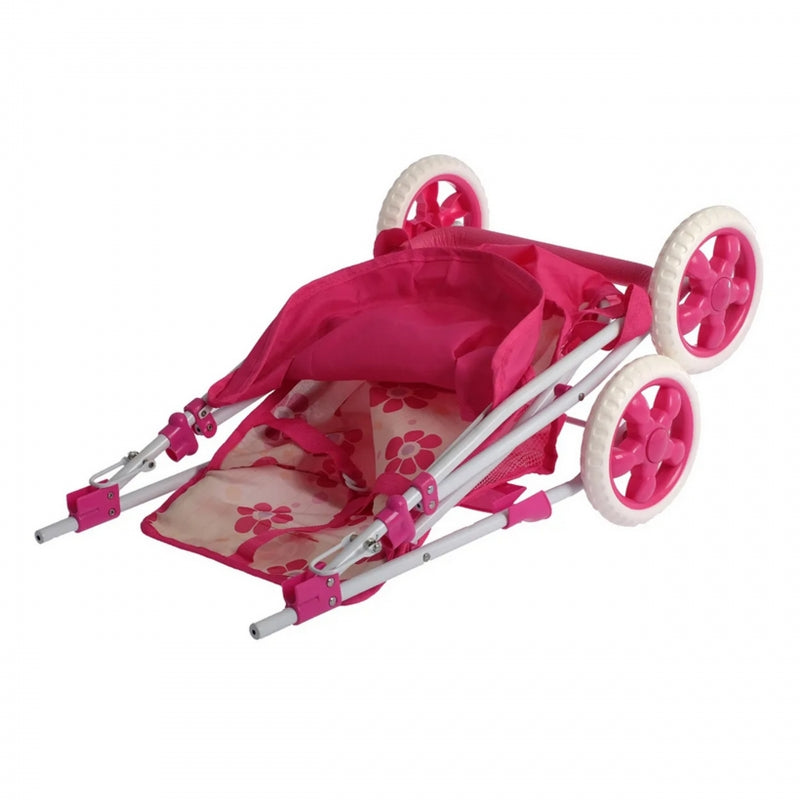 WOOPIE Poppenwagen met Bloemenprint