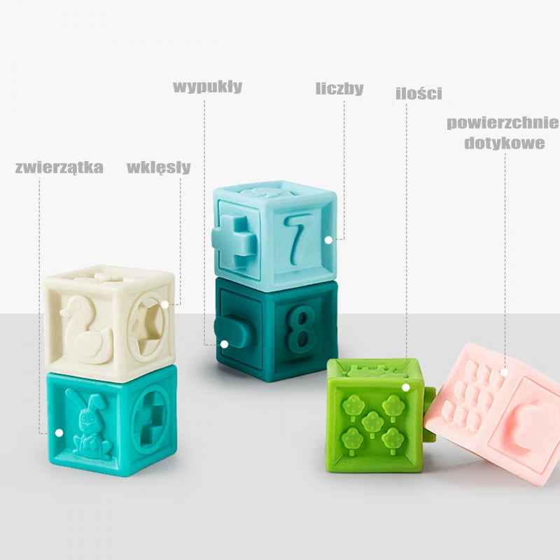 WOOPIE BABY Sensory Puzzels Squeeze Puzzle Geluid Leren Tellen 20 delig