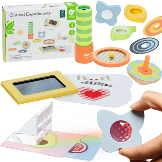 CLASSIC WORLD Optische Experimenten Set - Zintuigen Training - 16 stuks
