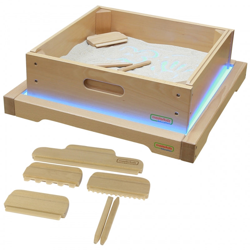 MASTERKIDZ Sensory Frame - LED-paneel + zandspeel accessoiresset