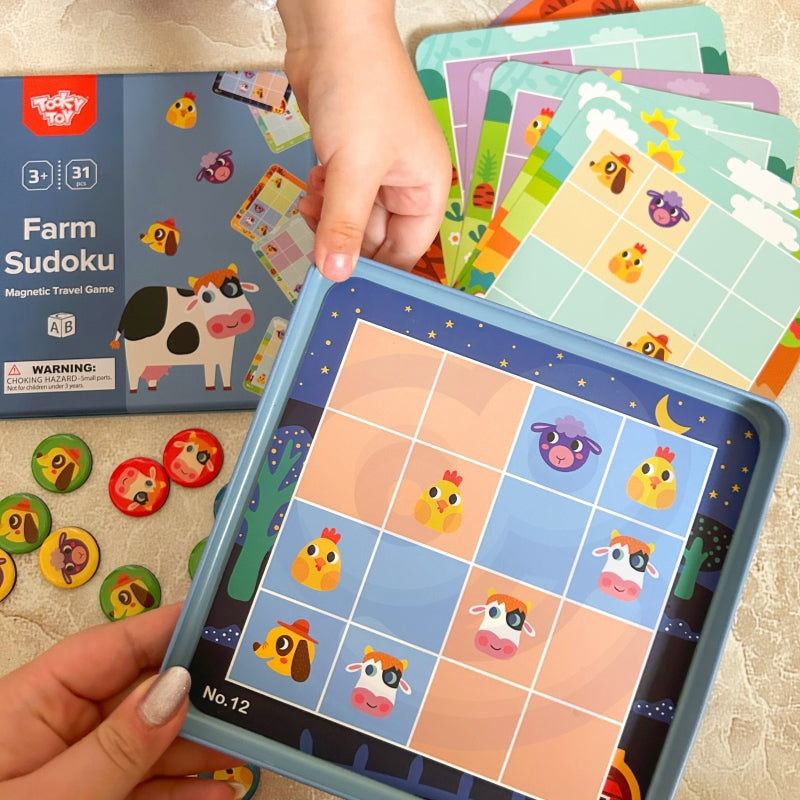 TOOKY TOY Boerderij Sudoku-spel voor kinderen
