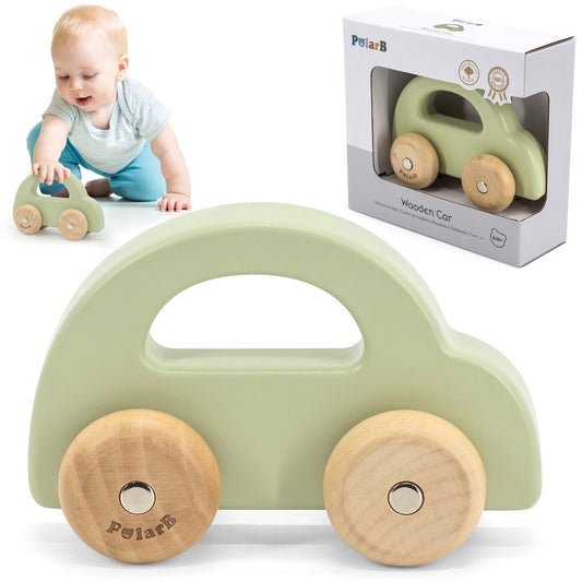 VIGA Houten Duwauto Groen