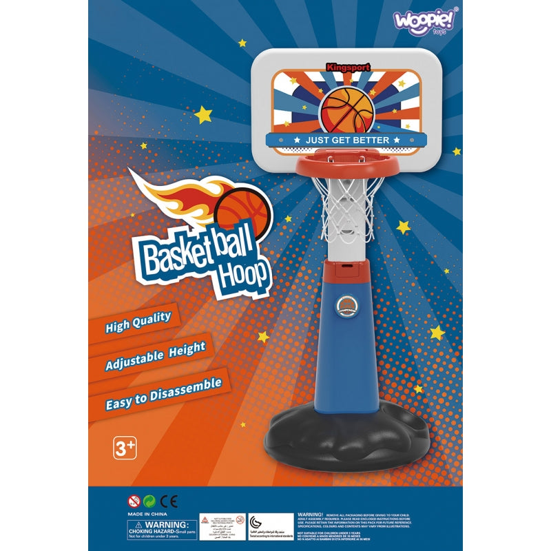WOOPIE Speelgoed Basketbal Set, Verstelbaar van 99 tot 125 cm inclusief Bal en Pomp