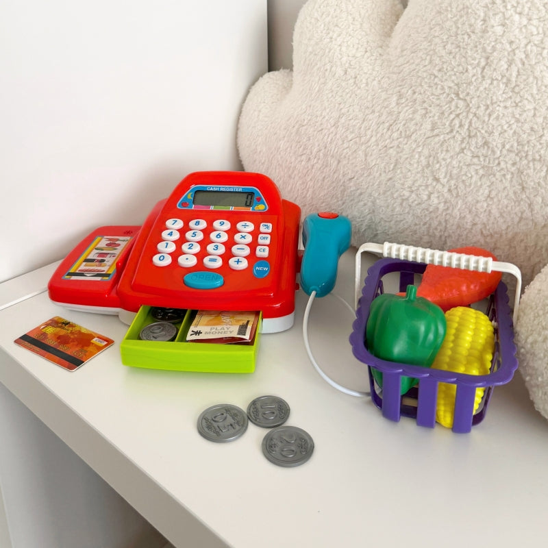 WOOPIE Speelgoed Kassa met Rekenmachine en Accessoires