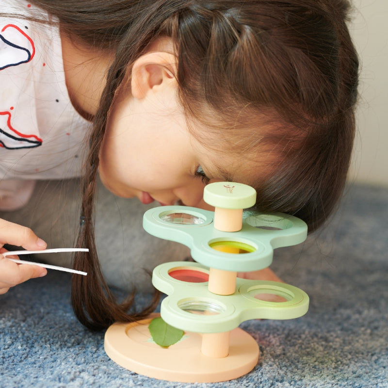 CLASSIC WORLD Microscoop 2-in-1 vergrootglas voor kinderen die de natuurlijke wereld verkennen