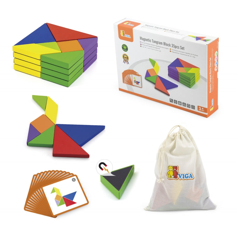 VIGA  Houten Tangram Puzzel met FSC-certificaat