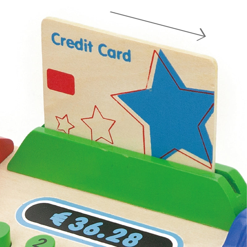 VIGA Houten Speelgoed Kassa met Scanner + Accessoires