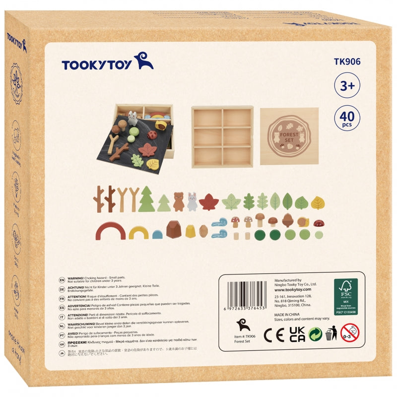 TOOKY TOY Natuur set Stapelblokken puzzel