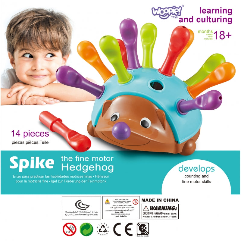 WOOPIE 4-in-1 Handvaardigheidsspel Egel – Leren van Getallen en Kleuren - Montessori Speelgoed